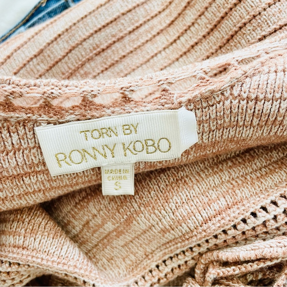 Torn by Ronny Kobo SMALL Madi knit sleeveless maxi dress in Brown Sand - Picture 9 of 10